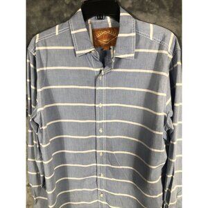 Red Camel Shirt Men’s Button Down Blue Adult Size Large Long Sleeves